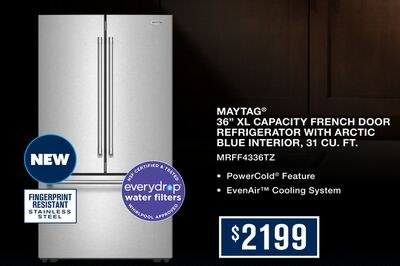 MAYTAG® 30" XL OC CAPACITY FRENCH DOOR REFRIGER…
