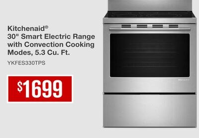 Kitchenaid® 30" Smart Electric Range with Conve…
