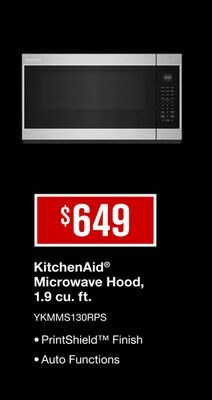 KitchenAid® Microwave Hood, 1.9 cu. ft.