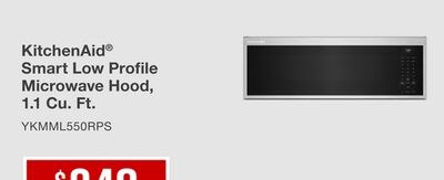 KitchenAid® Smart Low Profile Microwave Hood, 1…