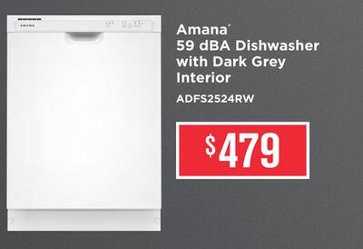 Amana® 59 dBA Dishwasher with Dark Grey Interior