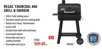 REGAL™CHARCOAL 400 GRILL & SMOKER