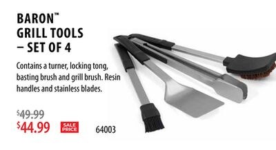 BARON™ GRILL TOOLS - SET OF 4