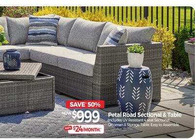 Petal Road Sectional & Table