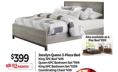 Jocelyn Queen 3-Piece Bed