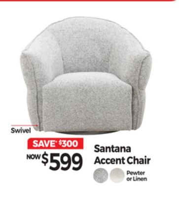 Swivel Santana Accent Chair