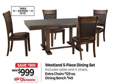 Westland 5-Piece Dining Set