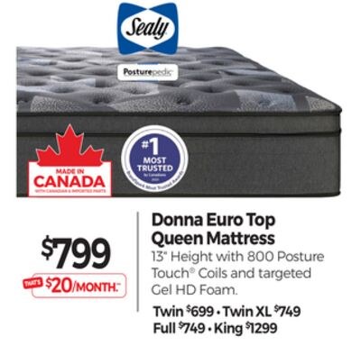 Donna Euro Top Queen Mattress