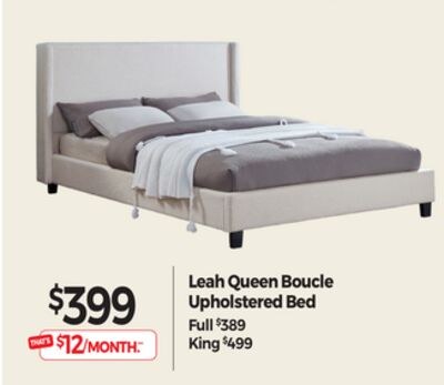 Leah Queen Boucle Upholstered Bed
