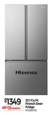 Hisense 22.1 Cu.Ft. French Door Fridge