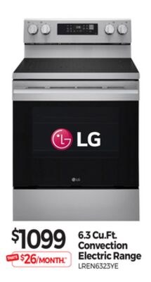 6.3 Cu.Ft. Convection Electric Range