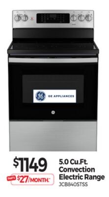 5.0 Cu.Ft. Convection Electric Range