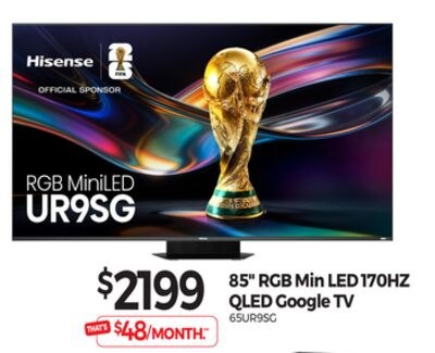 85" RGB Min LED 170HZ QLED Google TV