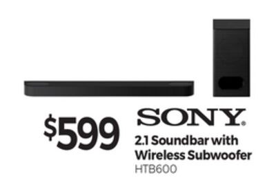 SONY 2.1 Soundbar with Wireless Subwoofer