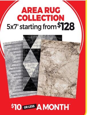 AREA RUG COLLECTION 5x7' starting from $128