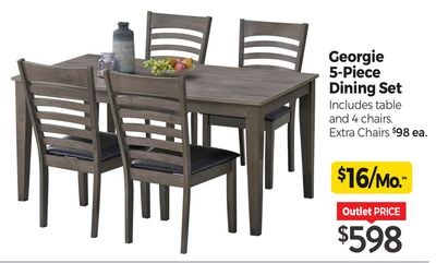 Georgie 5-Piece Dining Set