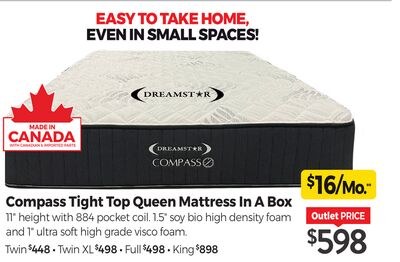 Compass Tight Top Queen Mattress In A Box