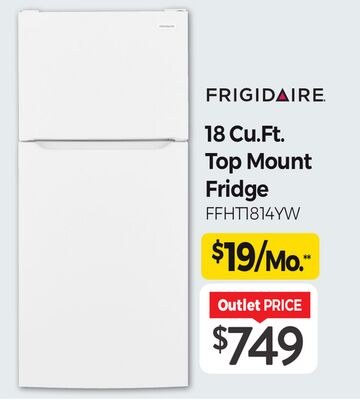 FRIGIDAIRE 18 Cu.Ft. Top Mount Fridge