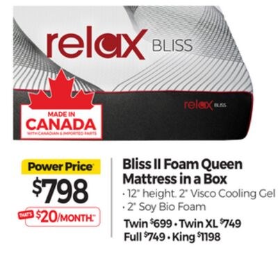 Bliss II Foam Queen Mattress in a Box