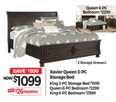 Xavier Queen 3-PC Storage Bed