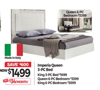 Imperia Queen 3-PC Bed