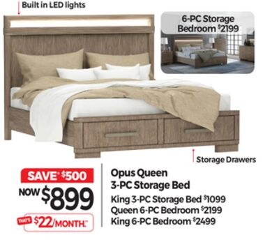 Opus Queen 3-PC Storage Bed