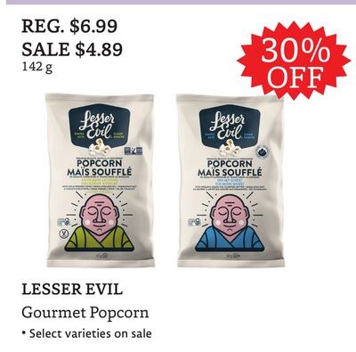 LESSER EVIL Gourmet Popcorn