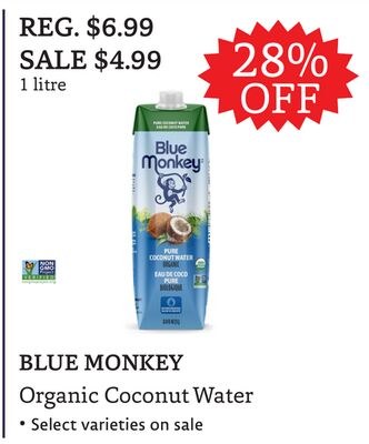 BLUE MONKEY Organic Coconut Water