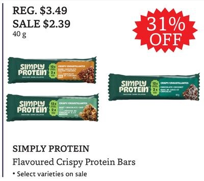 SIMPLY PROTEIN Flavoured Crispy Protein Bars