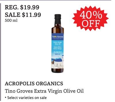 ACROPOLIS ORGANICS Tino Groves Extra Virgin Oli…