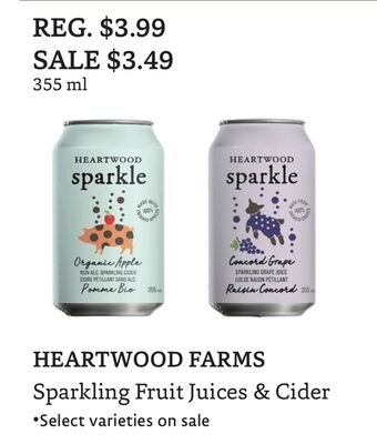 HEARTWOOD FARMS Sparkling Fruit Juices & Cider