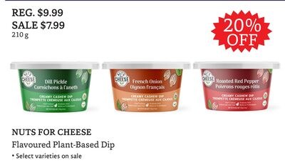 NUTS FOR CHEESE Flavoured Plant-Based Dip