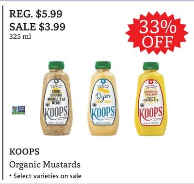 KOOPS Organic Mustards