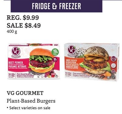VG GOURMET Plant-Based Burgers
