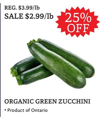ORGANIC GREEN ZUCCHINI