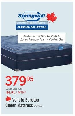 Springwall Veneto Eurotop Medium Queen Mattress