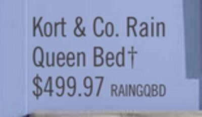 Kort & Co. Rain Upholstered Platform Bed in Blu…