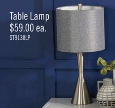 23" Brushed Nickel Table Lamp