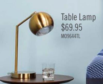 19" Gold Metal Desk/Task Lamp