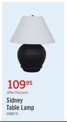 Sidney 14" Table Lamp with Linen Shade – Black