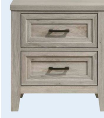 Lara Bedside 2-Drawer Nightstand, 23.6"W x 25.6…