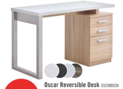 Oscar 47" Reversible Office Desk with Storage –…