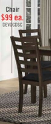 Devon Dining Chair with Vegan Leather Fabric, W…