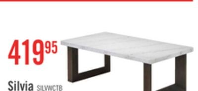 Silvia 48" Modern Coffee Table - White and Grey…