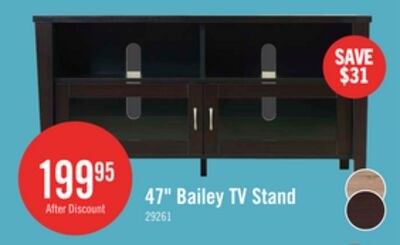 Bailey 47" TV Stand with Storage and Cable Mana…