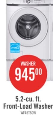 Samsung 5.2 Cu. Ft. Front-Load Washer - White -…