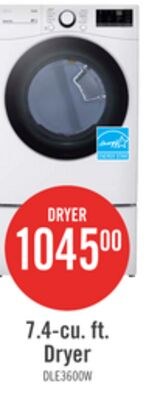 LG 7.4 Cu. Ft. Smart Electric Dryer - White - S…