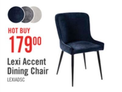 Lexi Dining Chair with Velvet-Look Fabric, Meta…