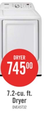 Samsung 7.2 Cu. Ft. Electric Dryer - White - DV…