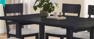Trove Dining Table, 72"W – Black